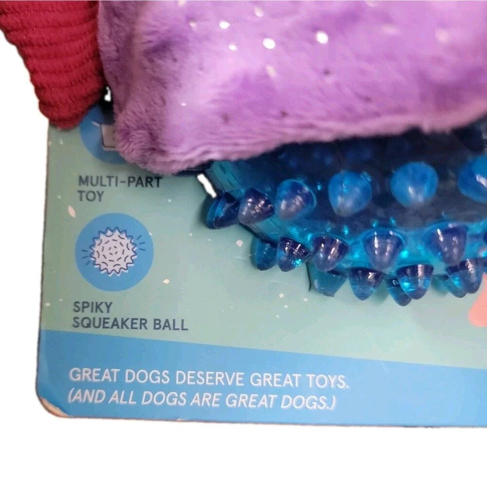 Bark Under the Sea Dog Toy – Spike the Blowfish – Plush Squeaky Toy